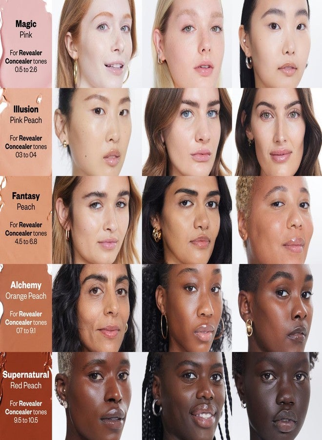 كوساس مصحح لون البشرة Kosas Revealer Extra Bright المدعوم بالسيروم للهالات السوداء تحت العين، وتغير اللون والبقع، يدوم طويلاً، تغطية كاملة (Illusion) - Image 3